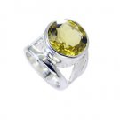 better Lemon Quartz Silver Yellow Ring jaipur L-1in US 5,6,7,8