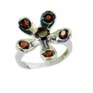 tempting Garnet Silver Red Ring exporter L-1in US 5,6,7,8