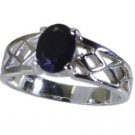 beauteous Black Oynx 925 sterling silver Black Ring jewelry L-1.2in US 5,6,7,8