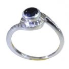 sexy Black onyx 925 Sterling Silver Black Ring supplies L-1in US 5,6,7,8
