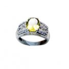comely Lemon Quartz Silver Yellow Ring supply L-1in US 5,6,7,8