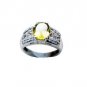 comely Lemon Quartz Silver Yellow Ring supply L-1in US 5,6,7,8