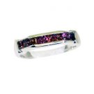 good Garnet Silver Red Ring handcrafted L-1in US 5,6,7,8