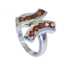 magnetic Garnet Silver Red Ring suppiler L-1in US 5,6,7,8