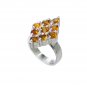 admirable Citrine Silver Yellow Ring jewelry L-1in US 5,6,7,8