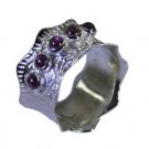 well-favored Garnet 925 Sterling Silver Red Ring wholesales L-1in US 5,6,7,8 Sz
