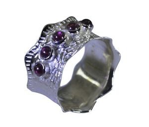 well-favored Garnet 925 Sterling Silver Red Ring wholesales L-1in US 5,6,7,8 Sz