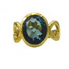 angelic Blue Topaz CZ Copper Blue Ring wholesale L-1in US 5,6,7,8