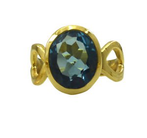angelic Blue Topaz CZ Copper Blue Ring wholesale L-1in US 5,6,7,8