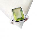 goodly Prehnite Silver Green Ring jewelry L-1in US 5,6,7,8