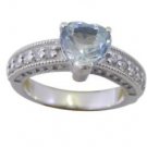 goodly Blue Topaz 925 Sterling Silver Blue Ring jewelry L-1in US 5,6,7,8