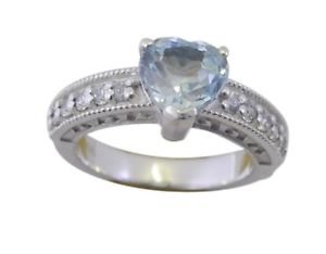 goodly Blue Topaz 925 Sterling Silver Blue Ring jewelry L-1in US 5,6,7,8