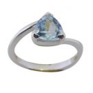 symmetrical Blue Topaz 925 Sterling Silver Blue Ring exporter L-1in US 5,6,7,8