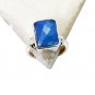 splendiferous Blue Chalcedony Silver Blue Ring exporter L-1in US 5,6,7,8
