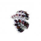 mesmeric Garnet Silver Red Ring supply L-1in US 5,6,7,8