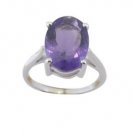 dainty Amethyst 925 Sterling Silver Purple Ring jaipur L-1in US 5,6,7,8