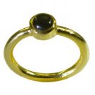 teasing Black Onyx Gold Plated Black Ring gemstones L-1in US 5,6,7,8