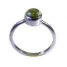 fascinating Peridot 925 Sterling Silver Green Ring handcrafted L-1in US 5,6,7,8