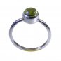 fascinating Peridot 925 Sterling Silver Green Ring handcrafted L-1in US 5,6,7,8