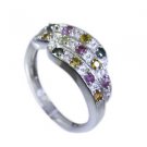 cunning Tourmaline Silver Multi Ring jaipur L-1in US 5,6,7,8