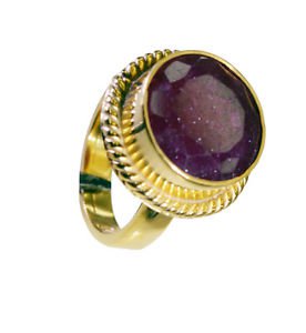 superb Indi Ruby Copper Red Ring jewelry L-1in US 5,6,7,8