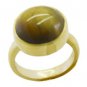 attractive Tiger Eye Gold Plated Brown Ring jaipur L-1in US 5,6,7,8