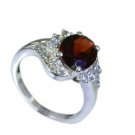 taking Garnet Silver Red Ring wholesales L-1in US 5,6,7,8