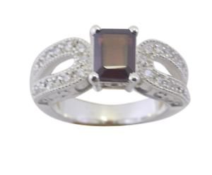 fine Garnet 925 Sterling Silver Red Ring supplies L-1in US 5,6,7,8