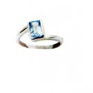 tempting Blue Topaz Silver Blue Ring jewellery L-1in US 5,6,7,8
