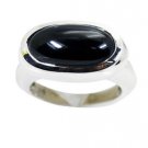 good-looking Black onyx Silver Black Ring gemstones L-1in US 5,6,7,8