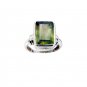 good Prehnite Silver Green Ring jewellery L-1in US 5,6,7,8