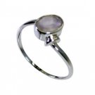 splendiferous Rose Quartz Silver Pink Ring supplies L-1in US 5,6,7,8