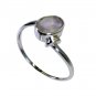 splendiferous Rose Quartz Silver Pink Ring supplies L-1in US 5,6,7,8
