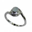 dazzling Aqua Chalcedony Silver Blue Ring wholesales L-1in US 5,6,7,8