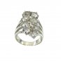 lovely White CZ 925 Sterling  White Ring supply L-1in US 5,6,7,8