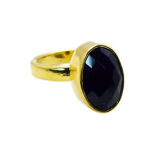 superb Black onyx Copper Black Ring Designer L-1in US 5,6,7,8