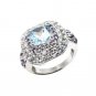 sexy Blue Topaz  925 Sterling Silver Blue Ring gemstones L-1.5 US