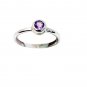 dishy Amethyst Silver Purple Ring handmade  L-1in US 5,6,7,8