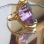 goodly Amethyst Silver Purple Ring indian L-1in US 5,6,7,8
