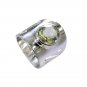 aesthetic Green Amethyst Silver Green Ring jewelry L-1in US 5,6,7,8