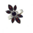 splendiferous Garnet 925 Sterling  Red Ring supplies L-1in US 5,6,7,8