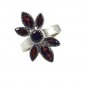 splendiferous Garnet 925 Sterling  Red Ring supplies L-1in US 5,6,7,8