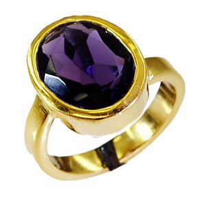 winning Amethyst CZ Copper Purple Ring jewelry L-1in US 5,6,7,8