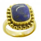 admirable Lapis Lazuli Gold Plated Blue Ring gemstone L-1in US 5,6,7,8