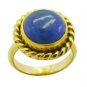 adorable Lapis Lazuli Gold Plated Blue Ring gemstones L-1in US 5,6,7,8