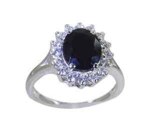 fair Black Oynx 925 sterling silver Black Ring handcrafted L-1.2in US 5,6,7,8