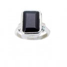better Black onyx Silver Black Ring jewelry L-1in US 5,6,7,8