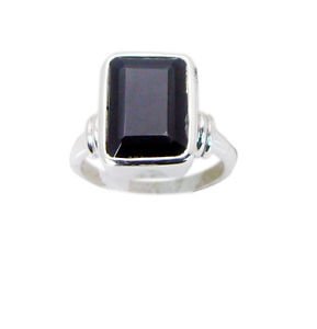 better Black onyx Silver Black Ring jewelry L-1in US 5,6,7,8