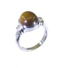 charming Tiger eye 925 Sterling  Brown Ring indian L-1in US 5,6,7,8