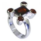 pretty Garnet Silver Red Ring india  L-1in US 5,6,7,8